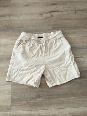 H&M Beige Elastic Waist Casual Shorts